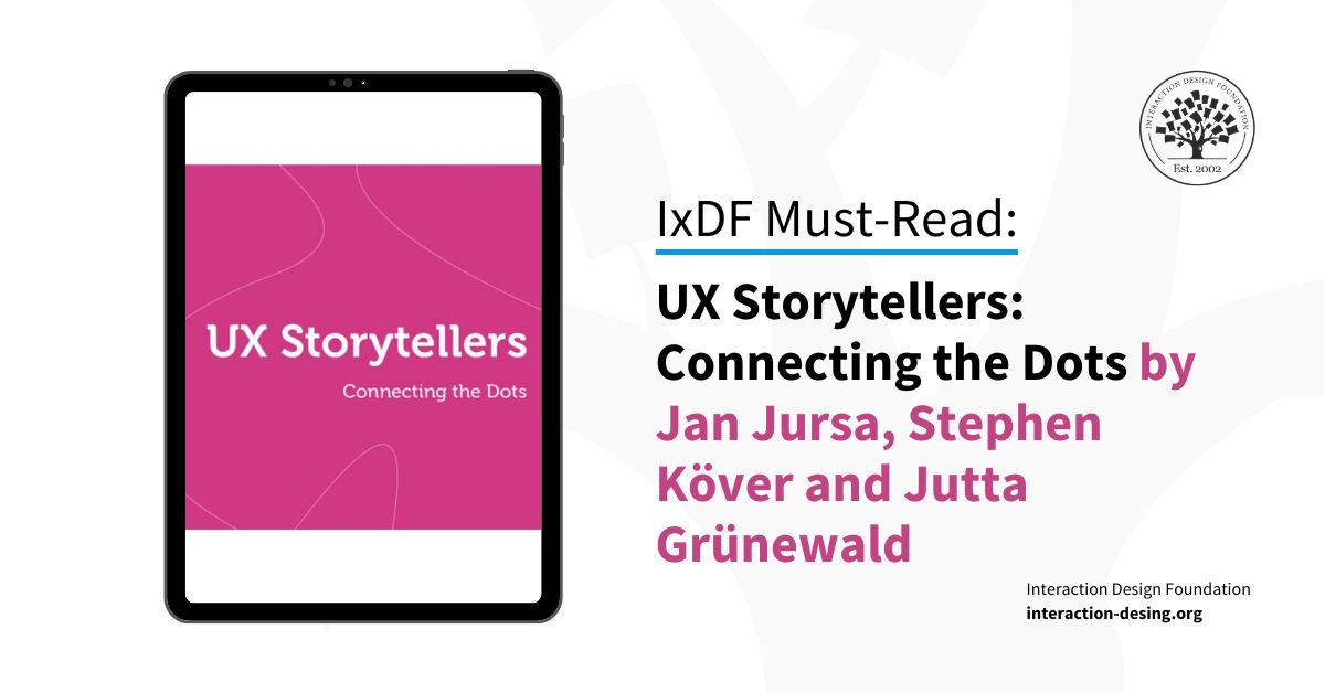  e-Book cover for UX Storytellers: Connecting the Dots
